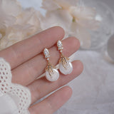 Elegant Bohemia Women Pearl Earrings Luxury  Stud Earring Wedding Jewelry for Bridal