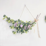 Artificial Green Eucalyptus Garland Leaves Vine Silk Leaf Fake Rattan Artificial Plants Ivy Wreath Wall Hanging Wedding Decor