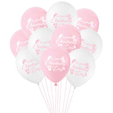 10/20pcs 12'' Print on Your Christening Day Latex Ballons Baby Feet Balloon for Baby Shower Christening Baptism Party Decoration