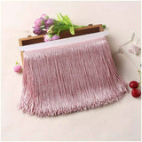 10yards 10cm Width Polyester Tassel Fringe Encryption Double Thread Lace Trimming for Latin Dress Curtain Diy Fabric Accessories