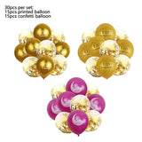 1set 5/10/16inch Eid Foil Balloons Gold Chrome Mubarak Ramadan Islam Decoration For Home Eid Al Adha Aid Moubarak Balloon Decor