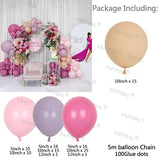121pcs Macaron Pink Balloons Set Party Background Decors Garland Arch Kit Birthday Wedding Bachelorette Party Globos Supplies