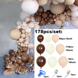 178Pcs/set Coffee Skin Color Balloons Brown Coffee Skin Balloon Arch Garland for Wedding Birthday Party Decor Supplies Baby Show