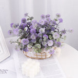 Cifeeo 36cm Hydrangea Artificial Flower Bouquet 5 Fork Handmade Holding Bouquet For Home Decor Vase Arch Party Wedding Decoration New