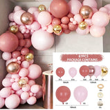 Christmas Gift Pink Balloon Garland Arch Kit Chrome Gold Latex Ballon Birthday Party Decor Kids Wedding Birthday Ballon Baby Shower Girl Decor