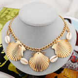 Natural Summer Beach Shell Choker Necklace Simple Bohemian Seashell Necklace Jewelry for Women Girls Birthday Gift