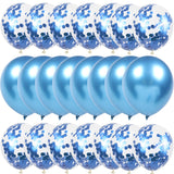 WEIGAO Blue One Foil Balloons Set First Birthday Decor One Year Old Number Balloons Baby Shower Boy 1st Birthday Decor Supplies