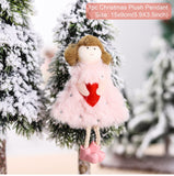 PATIMATE Christmas Angel Plush Doll Pendant Christmas Tree Ornament Christmas Decoration for Home Xmas Gifts Noel Navidad