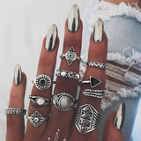 Back To School  punk jewelry women rings rose gold ring set vintage sale undefined wholesale bague femme for girls bts accesorios Christmas