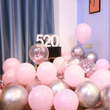 100 Pieces Metal Balloons Pink Ballon Birthday Party Supplies Wedding Decoration Baby Shower Helium Balls Air Confetti Balloons