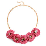 ZOSHI New Fashion Simulated Pearl Necklace for Women Flower Collars Trendy Necklaces & Pendants Statement Necklace Jewelry