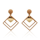 Vintage Statement Drop Earrings For Women 2023 New Bohemia Fashion Jewelry Korean Metal Geometric Golden Hanging Swing Earring