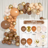 Cream Coffee Khaki Brown Birthday Balloons Garland Arch Kit Latex Globos Baby Shower Supplies Birthday Wedding Party Decorations