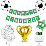 Football Party Balloon Football Banner Cake Topper Sports Trophy Foil Balloon Soccer Theme Boy Kid Birthday Party Decorations