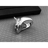 Christmas Gift Retro Hannya Mask Ring Japanese Style Men's Halloween Ring Hip Hop Rock Fashion Jewelry Gifts Adjustable