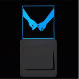 Pure Blue Light Noctilucent Star Animal Paste Glow In The Dark Switch Paste Wall Stickers Children's Room Living Room Decoration