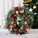 Christmas Gift Outer ring 28cm Christmas Wreath Door Garlands Oranments Merry Christmas Decor For Home 2021 Happy New Year Naviidad Pendants