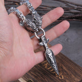 Christmas Gift Never Fade Men Celtic Wolf Necklaces Viking Vegvisir Amulet spear Pendant Norse Runes Anchor Stainless Steel King Chain Jewelry