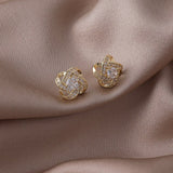 Cifeeo New Arrival Stud Earrings Fashion Round Metal Women Classic Simple Elegant Cute Female Jewelry