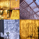 3*3m 300leds Led Curtain String Light Led Christmas Garland Party Patio Window Decor Fairy Lights Xmas Wedding Lights EU 220V