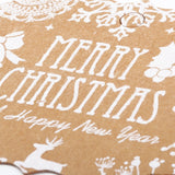 Christmas Gift Cyuan 50pcs Christmas Gift Tags Santa Claus Snowflake Kraft Paper Tag with rope Label Xmas Gift for Xmas Party DIY Supplies