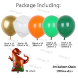 Dinosaur Balloons Garland Kit for Birthdays Baby Showers Decoration Jungle Safari Boy Gifts Dino Baloon Party Decors and T Rex