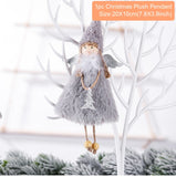 PATIMATE Christmas Angel Plush Doll Pendant Christmas Tree Ornament Christmas Decoration for Home Xmas Gifts Noel Navidad