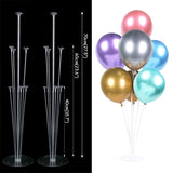 Cifeeo 1Set 7/10 Tubes Balloon Stand Holder Column Balloons Arch Stick Happy Birthday Ballon Kids Baby Shower Wedding Party Decoration