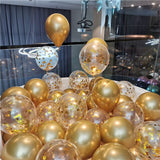 Back to school Cifeeo  10Pcs 12Inch Silver Gold Metallic Latex Balloons Pearly Metal Balloons Rose Gold Globos Wedding Birthday Party Supplies Balloon