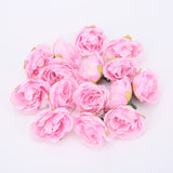 10PCS 4cm Artificial Flower Head Silk Peony For Wedding Decoration Party DIY Handmade Wreath Gift Scrapbooking Craft Fake Flower