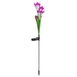 Outdoor LED Solar Light RGB Color Lily Garden Flower Waterproof Decorative Light Solar Courtyard Lawn Porch Path Night Light