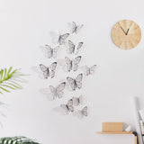 12/24 Pcs/Set Mirror Wall Stickers Decal Butterflies 3D Mirror Wall Art Party Wedding DIY Home Decors stickers Fridge Wall Decal