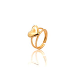 New Irregular Croissants Rings Chunky Circle Heart Geometric Rings for Women Gold Color Crystal Butterfly Rings Fashion Jewelry