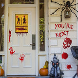 Christmas Gift Horrible Halloween Bloody Handprint stickers Wall Window Door Home Decal Stickers Halloween Party Decoration Haunted House Prop