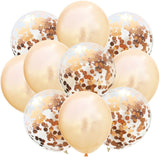 Cifeeo  10Pcs Star Confetti Balloon Metallic Confetti Latex Transparent Ballon Baby Shower Birthday Party Wedding Decoration Ball Globos