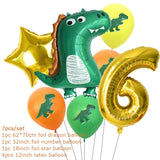 Dinosaur Party Decorations Dragon Balloons Set Paper Garland for Dino Jungle Birthday Party Decor Supplies Kids Children Favors