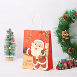 6pcs Gift Pakcaging Kraft Paper Bag Birthday Party Wedding Christmas New Year Child Favors Cookies Snack Decoration