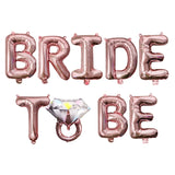 Christmas Gift Wedding Decorations Rose Gold Bride To Be Letter Foil Ballon Bride Veil Sash Headband Bridal Shower Bachelorette Party Supplies