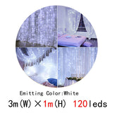 3*3m 300leds Led Curtain String Light Led Christmas Garland Party Patio Window Decor Fairy Lights Xmas Wedding Lights EU 220V