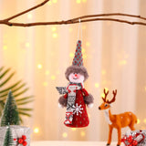Christmas Gift Christmas Tree Pendant Decorations Wing Angel Santa Claus Pendant Christmas Tree Small Hanger Children's Gifts Home Decor