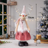 Christmas Gift 2022 Elk Santa Claus Snowman Christmas Dolls Christmas Decorations for Home Standing Toy Birthday Party Gift Kids