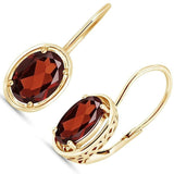 Cifeeo  Luxury Female Small Oval Earrings  Clip Earrings For Women Red  Earrings