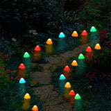 Christmas Gift Outdoor Solar Garden Lights Mushroom Light Outdoor Waterproof Cute Mushroom Shaped Lamp Pathway Mini Solar Landscape Lights