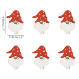 6pcs/lot Christmas Wood Clips santa snowman deer shape Christmas Party Photo Clips Clothespins New Year Decoration Photo Pegs