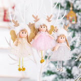 PATIMATE Christmas Angel Plush Doll Pendant Christmas Tree Ornament Christmas Decoration for Home Xmas Gifts Noel Navidad