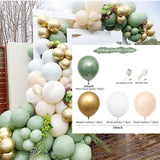 Christmas Gift White Chrome Gold Wedding Birthday Balloon Garland Arch Kit Bachelorette Engagements Anniversary Decoration Balloon Backdrop Diy