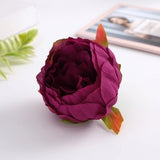 10pcs High Simulation Core Peony Flower Head Silk Flower DIY Wedding Flower Wall Background Decoration Silk Rose