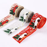 Christmas Gift 2M/5M Christmas Red Car Ribbon 5cm Wide Merry Xmas Crafts Ribbon for DIY Christmas Gift Wrapping Home Wreath Bow Decoration