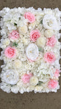 Christmas Gift 60x40cm Artificial Flowers Wedding Decoration Flower Wall Panels Silk Rose Flower Pink Romantic Wedding Flower Backdrop Decor