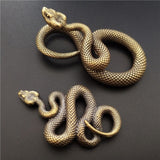 Copper Vintage Gold Snake Desktop Decor Ornaments Brass Snake Key Chains Fashion Boa Keyrings Punk Rock  DIY Accessories Gift